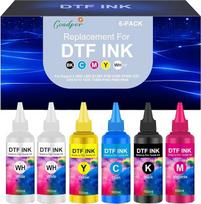 DTF rašalas, skirtas DTF plėvelės perkėlimo rašalui, suderinamas su Epson ET-8550,ET-8500,ET-2850,XP-15000,XP600,DX7,DX5,R2400,R1390,L1800,L800,1430,1400,I3200 (6X 100ml-2WH/C/M/M/Y/K)
