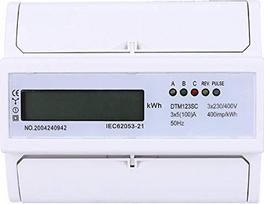 DTM123SC 3 fazių KWh skaitiklis | 230 / 400V 5-100A skaitmeninis elektros energijos skaitiklis | 1 klasės tikslumas / DIN bėgių montavimas / LCD ekranas | Naudojimo monitorius pramoniniam / komerciniam naudojimui