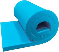 DURAFOAM Hochdichter Blauer Fester Polsterschaum - Schaumstoffplatte für Kissen, Sofa, Stuhl, Bett, Wohnmobil & Heimwerken - Größe: 200 x 65 x 7,5 cm