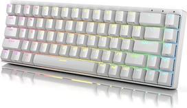 DURGOD Hades 68 mechaninė žaidimų klaviatūra | 65% ANSI išdėstymas JAV - C tipo USB | Aliuminio korpusas | Dvigubas PBT vyšninis profilis (Gateron Yellow, White)
