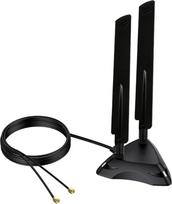 Dviejų dažnių 2,4 GHz 5 GHz 5,8 GHz RP-SMA žaidimų WiFi 6E 802.11ac/ax belaidė antena su magnetiniu pagrindu, skirta "Intel AX201 AX200 AX200 PCIe NGFF WiFi USB kortelei PC Desktop PCIe WiFi Card Wireless Network Router