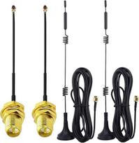 Dviejų dažnių WLAN antenos 9dBi 2.4G/5.8G 5GHz magnetinė bazė RP-SMA vyriškos lyties antena + RP-SMA moteriškos lyties ir U.FL IPX IPEX kabelis 10 cm, skirtas "Intel Fenvi Wireless Mini PCI Express PCIE" tinklo kortelei Pakuotė