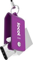 Dviguba USB atmintinė Mini: Violetinės spalvos USB C atmintinė, skirta mobiliajam telefonui ir automobiliui, 32GB talpos