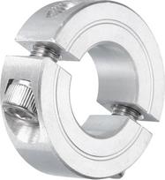 Dvigubo padalijimo spaustuvo koto apykaklė 3/4" kotui, dviejų dalių įtempimo apykaklė 1,5" OD, 1/2" storis, aliuminio lydinys, padalijimo apykaklės spaustukas