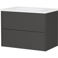 Antracito spalvos matinis pakabinama spintelė po kriaukle 81x61 cm Bodera – Germania