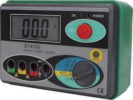 DY4100 varžos testeris, įžeminimo testeris, įžeminimo varžos testeris su matuokliu, LCD ekranas, skaitmeninis ekranas, su krepšeliu (DY4100 skaitmeninis ekranas)