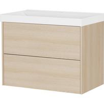 Natūralios spalvos pakabinama spintelė po kriaukle iš ąžuolo 81x65 cm Bodera – Germania