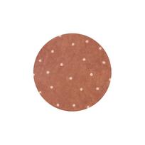 Skalbiamas/rankų darbo iš medvilnės vaikiškas kilimas raudonos plytų spalvos ø140 cm Round Dot Chestnut – Lorena Canals