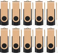 EASTBULL 2GB USB 2.0 "Flash" atmintinė, 10 vnt., aukso spalvos