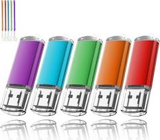 EASTBULL USB atmintinė 16GB USB 3.0 Pakuotė iš 5 įvairiaspalvių atmintinių USB atmintinės Duomenų saugykla
