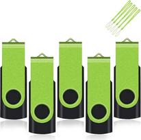 EASTBULL USB atmintinė 16GB, 5 USB atmintinių "Memory Stick 2.0" duomenų saugykla (16GB, žalia)