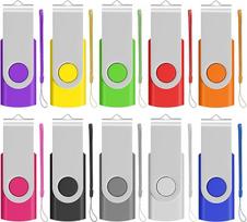 EASTBULL USB atmintinė, 10 sulankstomų USB 2.0 atmintinių (32GB, įvairiaspalvė-2)