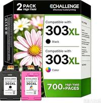 ECHALLENGE 303XL 303 suderinama su HP 303 spausdintuvo kasetėmis, skirtomis HP Officejet Pro 6230 kasetėms Envy Photo 7830 6230 6230 6232 6220 6234 7134 7130 6222 6255 658 (juoda, spalvota)