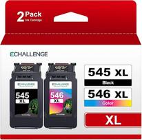 ECHALLENGE PG-545XL CL-546XL, skirtos "Canon" spausdintuvų 545 546 XL daugiapakopėms TR4550 kasetėms PIXMA MX495 TS3150 TR4551 MX490 MG3050 TS3350 MG2950 MG2550S TS3151 TR4500(1 juoda, 1 spalvota)