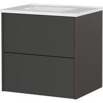 Antracito spalvos matinis pakabinama spintelė po kriaukle 61x61 cm Bodera – Germania