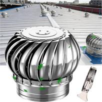 Edelstahl-Dach-Turbinenventilator, 3/6/8/8/10/12/16/31/39 bei jedem Wetter, drehbare Schornsteinhaube, Entlüftung, Dachbodenventilator for Häuser Fabrik Dachboden(220mm/8.7in)