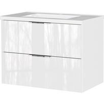 Baltos spalvos blizgus pakabinama spintelė po kriaukle 81x61 cm Celano – Germania