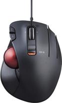 ELECOM EX-G "Trackball" pelė, laidinis valdymas nykščiu, ergonomiškas dizainas, 5 mygtukų funkcija su sklandžiu sekimu, ergonomiškas dizainas, optinis žaidimų jutiklis, sklandus raudonas rutuliukas