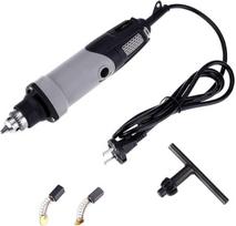 Elektrinis strypų šlifuoklis, 400 W grąžtas, tiesus šlifuoklis, mini elektrinis grąžtas, daugiafunkcinis rotacinis įrankis, 6 lygiai, kintamas greitis 0-28 000 aps/min.