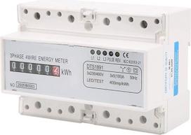 Elektros skaitiklis, DIN bėgis, 3 fazių ekranas, DIN bėgis, trijų srovių skaitiklis, 230 / 400 V, 5-100 A, trifazis elektroninis elektros skaitiklis, 35 mm, DIN bėgis, elektros skaitiklis, skaitmeninis elektros skaitiklis