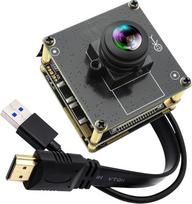 ELP 60 kadrų per sekundę 4K vaizdo kamera su vienalaikiu USB 3.0 ir HDMI jungtimi, 180° Ultraweitwinkel-Sichtfeld, 2 veiksnių skaitmeninis priartinimas, H.264 tiesioginė transliacija, Plug & Play für Raspberry Pi, Jetson Nano und Laptop