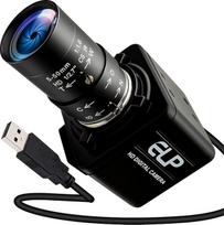 ELP 90fps Global Shutter USB kamera 1200P Golfschwungkamera mit hoher Bildrate, 5-50mm 10x manuelles Zoomobjektiv, Industriekamera für Bildverarbeitung, Lightburn, Jetson Nano, Live-Streaming