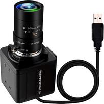 ELP FHD 1080P priartinimo internetinė kamera su 5-50 mm kintamo fokusavimo objektyvu, 2 MP IMX323 internetinė kamera "Plug & Play", 0,01 liukso silpno apšvietimo nešiojamojo kompiuterio kamera USB, suderinama su "Windows/Linux" USBFHD06H-MFV (5-50)