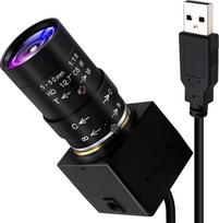 ELP interneto kamera 8 MP, interneto kamera HD 5-50 mm, rankinis kintamo fokusavimo objektyvas, IMX179 jutiklis USB kamera kompiuterio staliniam kompiuteriui / nešiojamajam kompiuteriui HD 2448P priartinimo kamera, suderinama su "Mac/Windows/Linux/Android
