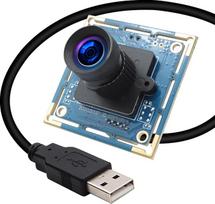 ELP Webcam 8MP USB kameros modulis su 75 laipsnių FOV objektyvu be iškraipymų, IMX179 UVC interneto kamera, suderinama su "Windows Linux
