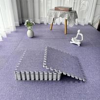 ELzEy Dėlionė, 30,5 x 30,5 cm, kvadratinė, susikertantys kilimėliai, putplasčio plytelės su medvilnės ir lino viršumi (šviesiai violetinė, 30 dalių)