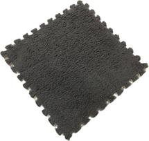 ELzEy Pakuotė 40 susikertančių kiliminių plytelių, kilimėliai, 12 x 12 x 0,4 colio, sustiprintas kvadratinis putplasčio dėlionės kilimėlis (tamsiai pilka)