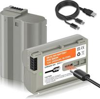 EN-EL15 USB-C 2450mAh atsarginė baterija, skirta Nikon D850 D810 D810a D800e D800 D780 D750 D610 D600 D500 D7000 D7100 D7200 D7500 Z8 Z8 Z7II Z7 Z6II Z6 EN-EL15 EL15a EL15b EL15c 2 baterijų pakuotė
