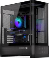 ENDORFY Aquarius 8000 Flex, ATX/E-ATX kompiuterio korpusas, panoraminis grūdintas stiklas, USB-C, 420 mm radiatoriaus palaikymas, iki 10 ventiliatorių, iki 450 mm GPU, suderinama su "Back-Connect" pagrindine plokšte, "Fishtank", juodos spalvos