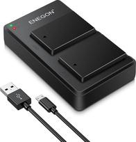 ENEGON 2 dalių fotoaparato baterija LP-E17 su dvigubu mikro USB įkrovikliu, skirta "Canon Rebel SL2", T6i, T6s, T7i, EOS R10, R8, RP, R50, R100, M3, M5, M6, 200D, 250D, 77D, 750D, 760D, 800D, 8000D ir kt.