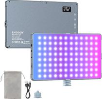 ENEGON 10000mAh RGB LED vaizdo lemputė 276 LED rutuliukai su OLED ekranu, maksimali galia 18,5 W, 2500-9900K CCT, CRI 96+, 21 scenos režimas fotografijai, "YouTube", "TikTok" ir vaizdo konferencijoms