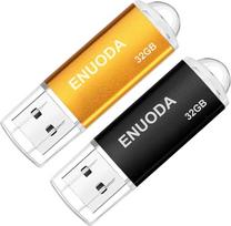 ENUODA USB atmintinė 32GB USB atmintinė Greitaeigis USB 2.0 Flash diskas Juodas auksas 2 vnt.