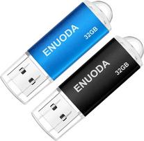 ENUODA USB atmintinė 32GB USB atmintinė Didelės spartos USB 2.0 atmintinė Juoda mėlyna, 2 vnt.