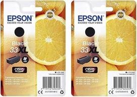 Epson 235M231 originalus 33XL oranžinis rašalas (XP-530, XP-630, XP-635, XP-830, XP-540, XP-640, XP-645, XP-900, XP-7100), juodas (2 vnt.)