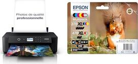 Epson Expression Photo HD XP-15000 DIN A3 rašalinis spausdintuvas (tik spausdinimas, "WiFi", "Ethernet", dvipusis spausdinimas, 2,4 colio ekranas, vienos kasetės, 6 spalvos, iki DIN A3+, galimybė papildyti "Amazon Dash") Juodas