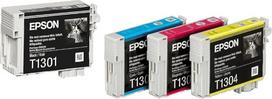 Epson T1301 juodos spalvos + T1306 žydros, purpurinės, geltonos spalvos originalios rašalo kasetės, skirtos StylusOffice BX320, BX525, Workforce WF3010, WF7525