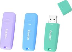 Espeon 3 pakuotės 32GB USB 2.0 USB atmintinės guminė korpuso apsauga Macaroon Šviesiai mėlyna Šviesiai violetinė Šviesiai žalia