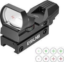 ESSLNB Red Dot Visier Scope Sight Leuchtpunktvisier für 20mm/22mm Schiene mit Montage Schutz und Tactical 4 Reticles