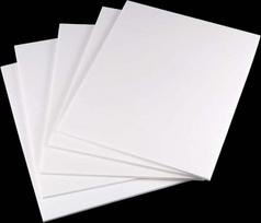 EVA-Schaumstoffrollen, Weiße Schaumstoffplatten, 300 x 400 5 mm, 5 vnt.