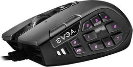 EVGA X15 MMO žaidimų pelė, 8K, laidinė, juoda, pritaikoma, 16 000 DPI, 5 profiliai, 20 mygtukų, ergonomiška 904-W1-15BK-K3