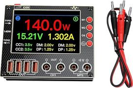 Fafeicy Wellenform-Amperemeter, Zweikanal-Spannungs-Strom-Tester mit 4-Zoll-HD-Display, Schneller Diodenscan-Messtester für die Leiterplattendiagnose