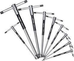 Fahrradreparaturset mit rutschfestem T Griff und 9 (2-10 mm) für schnelle Reparaturen. Gefertigt aus Chrom Vanadium Stahl.