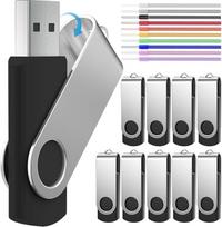 FEBNISCTE USB 2.0 pasukamas atminties kaupiklis "Memory Stick Pendrive", 128MB, juodas, 10 vnt.