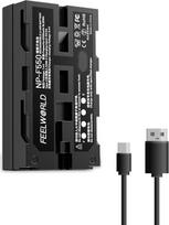 FEELWORLD NP-F550 2200 mAh akumuliatoriaus NP-F970 F960 F950 F770 F750 F750 F570 F550, USB-C greitojo įkrovimo įkraunamas fotoaparato monitoriui FW568 FW759 T7PLUS F5PRO F6PLUS