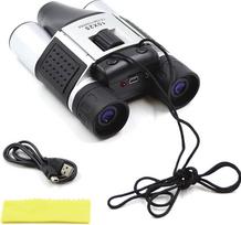 FISHTEC žiūronai Skaitmeninis fotoaparatas - Nuotraukų ir vaizdo įrašų fiksavimas - 10x25 - 10x didinimas - Nuotolis nuo 101 iki 1000 m - A9-3h baterijos veikimo laikas - SD/USB - Skaitmeninis CMOS jutiklis - Kompaktiškas -