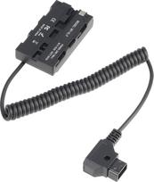 FOTGA D-Tap į NP-F550 manekeno bateriją Dekoduotas manekeno baterijos nuolatinės srovės maitinimo adapterio kabelis, skirtas "Sony NP-F970/570/750/770/960" fotoaparato lauko monitoriaus vaizdo LED šviesos Z-CAM DSLR fotoaparatui